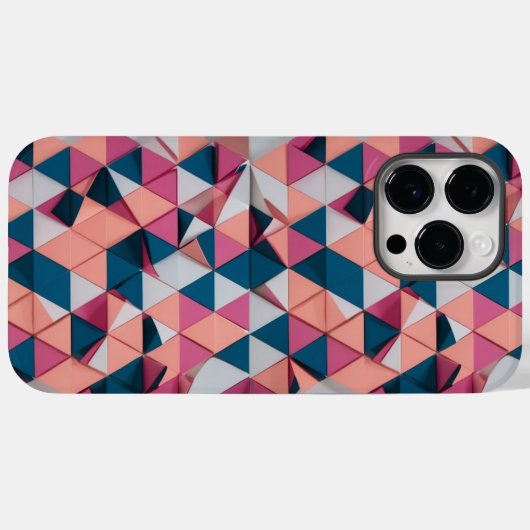 Kleurrijk driehoekspatroon – Moderne retro Case-Mate iPhone Case (Achterkant (horizontaal))
