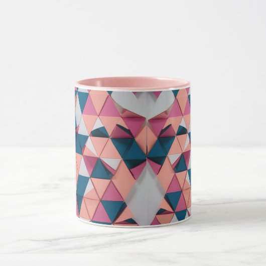 Kleurrijk driehoekspatroon – Moderne Retro Combo M Mok (Midden)