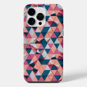 Kleurrijk driehoekspatroon – Moderne retro iPhone 14 Pro Max Hoesje