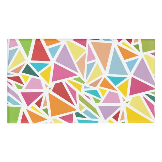 Kleurrijk driehoekspatroon naambadge (Voorkant)
