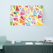 Kleurrijk driehoekspatroon spandoek (Beurs)