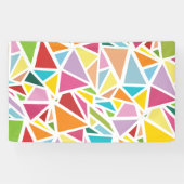 Kleurrijk driehoekspatroon spandoek (Horizontaal)