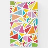 Kleurrijk driehoekspatroon spandoek (Verticaal)