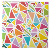 Kleurrijk driehoekspatroon tegeltje (Voorkant)