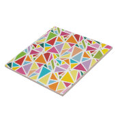 Kleurrijk driehoekspatroon tegeltje (Zijkant)