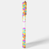 Kleurrijk driehoeksretro geometriepatroon Monogram Case-Mate iPhone Case (Achterkant / Rechts)