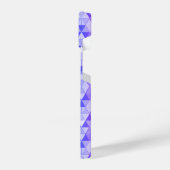 Kleurrijk driehoeksretro geometriepatroon Monogram iPhone Hoesje (Linkerkant)