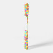 Kleurrijk driehoeksretro geometriepatroon Monogram iPhone Hoesje (Rechterkant)