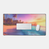 Kleurrijk dromerig strand bureaumat (Keyboard & Muis)
