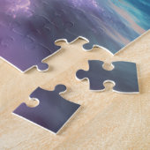 Kleurrijk dromerig strand legpuzzel (Zijkant)