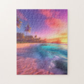 Kleurrijk dromerig strand legpuzzel (Verticaal)