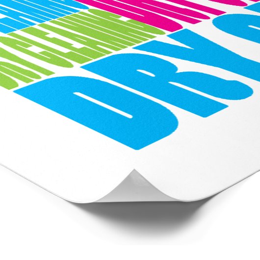 Kleurrijk droog reinigen poster (Hoek)