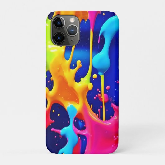 Kleurrijk druipende verf kunstwerk Case-Mate iPhone case (Achterkant)