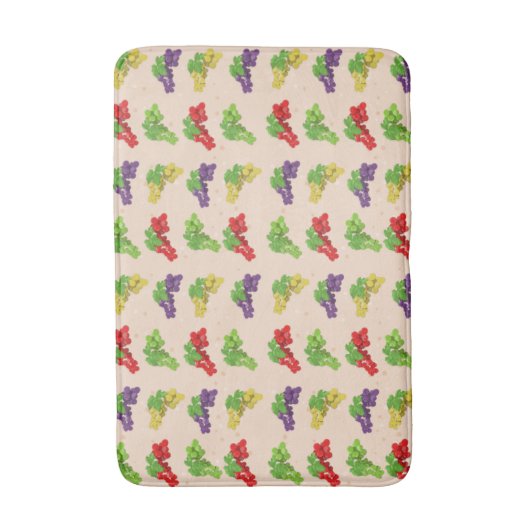 Kleurrijk druivenpatroon badmat (Voorkant Verticaal)