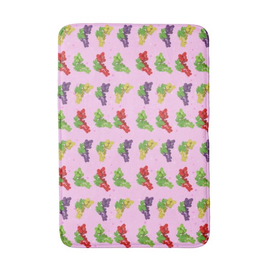 Kleurrijk druivenpatroon badmat (Voorkant Verticaal)