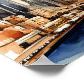 Kleurrijk Dubai VAE Aquarel  Poster (Hoek)
