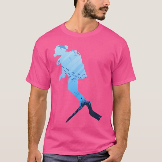 Kleurrijk duiken t-shirt (Voorkant)