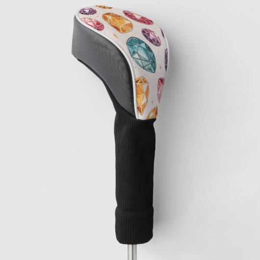 Kleurrijk edelsteenpatroon (1) golfheadcover (Schuin)
