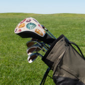 Kleurrijk edelsteenpatroon (1) golfheadcover (Insitu)