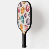 Kleurrijk edelsteenpatroon (1) pickleball paddle (Links)