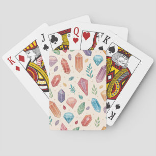 Kleurrijk edelsteenpatroon (2) pokerkaarten