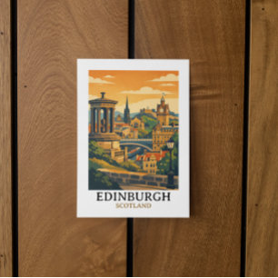 Kleurrijk Edinburgh Schotland Kasteel Reis naar he Briefkaart