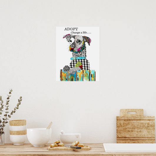 Kleurrijk Een hond Poster kiezen - 16 x 20 inch (Keuken)