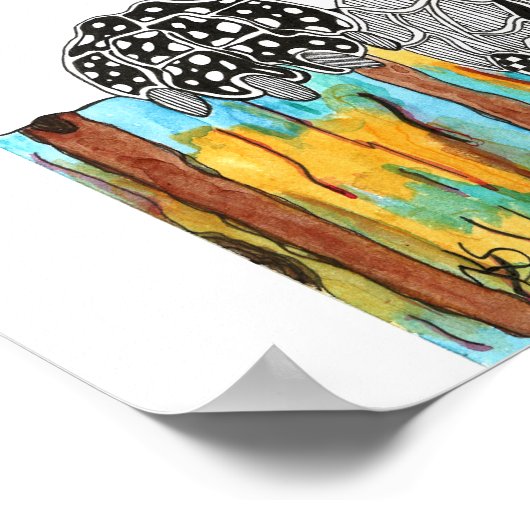 Kleurrijk Een hond Poster kiezen - 16 x 20 inch (Hoek)