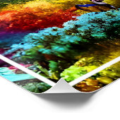 Kleurrijk eenhoornpaard in het bos-46567 perfect poster (Hoek)