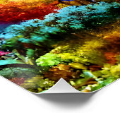 Kleurrijk eenhoornpaard in het bos-46567 perfect poster (Hoek)