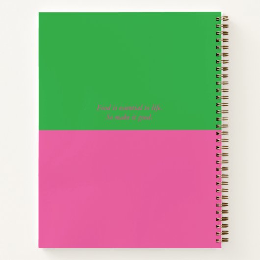 Kleurrijk Eenvoudig Minimalistisch Roze en Groen R Notitieboek (Achterkant)