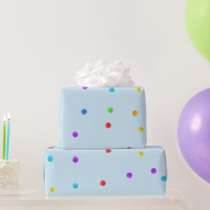 Kleurrijk Eenvoudig Pastel Blauw Stippen Verpakpap Cadeaupapier