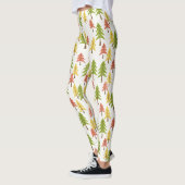 Kleurrijk Eenvoudig Rustiek Bos Pinetree Art Patro Leggings (Links)