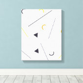 Kleurrijk, eenvoudig, trendy, geometrisch ontwerp  canvas afdruk (Insitu (Houten vloer))