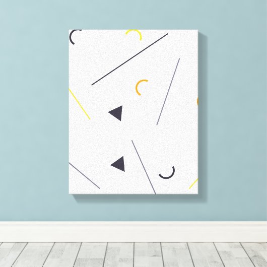 Kleurrijk, eenvoudig, trendy, geometrisch ontwerp canvas afdruk (Insitu (Houten vloer))