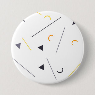 Kleurrijk, eenvoudig, trendy, geometrisch ontwerp ronde button 7,6 cm