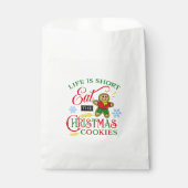 Kleurrijk Eet de kerstkoekjes Bedankzakje (Voorkant)