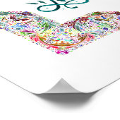 Kleurrijk Eid Mubarak in het Engels Poster (Hoek)