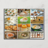 Kleurrijk eierkippenproduct collage briefkaart (Voorkant)