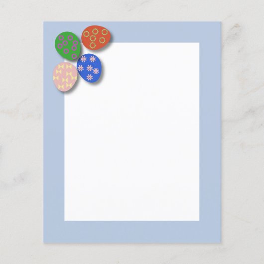 Kleurrijk eierpapier vel (Voorkant)