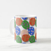 Kleurrijk Eierpatroon Koffiemok (Voorkant links)