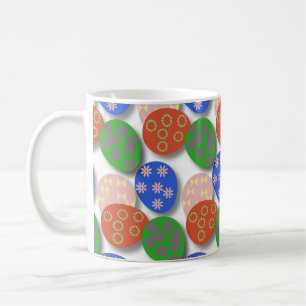 Kleurrijk Eierpatroon Koffiemok