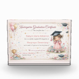 Kleurrijk eindexamendiploma kleuterschool fotoblokken