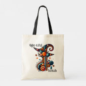 Kleurrijk, Elegant, Abstracte Heks Halloween Tote Bag (Achterkant)