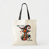 Kleurrijk, Elegant, Abstracte Heks Halloween Tote Bag (Voorkant)