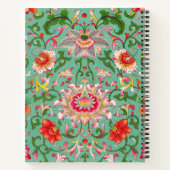 Kleurrijk Elegant Aziatisch Bloemen Chinoiserie Pa Notitieboek (Achterkant)