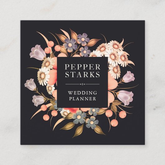 Kleurrijk & Elegant Bloemen Boeket | VISITEKAARTJE (Voorkant)