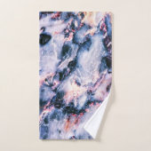 Kleurrijk Elegant Marble White Blue en Roze Bad Handdoek (Handdoek)