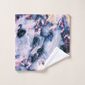 Kleurrijk Elegant Marble White Blue en Roze Bad Handdoek (Wasdoekje)