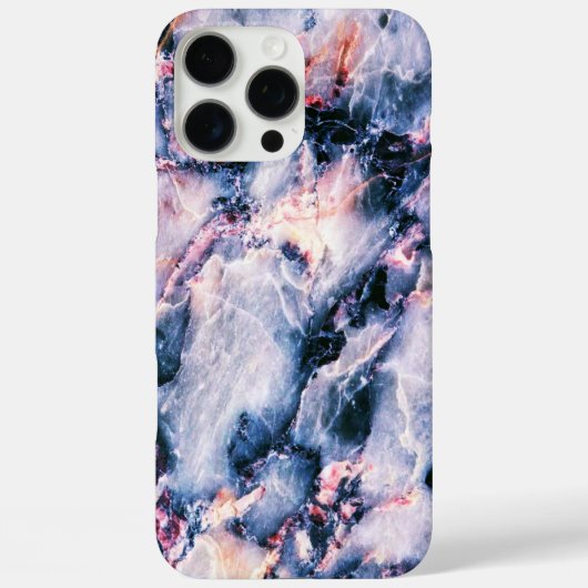 Kleurrijk Elegant Marble White Blue en Roze Case-Mate iPhone Case (Achterkant)
